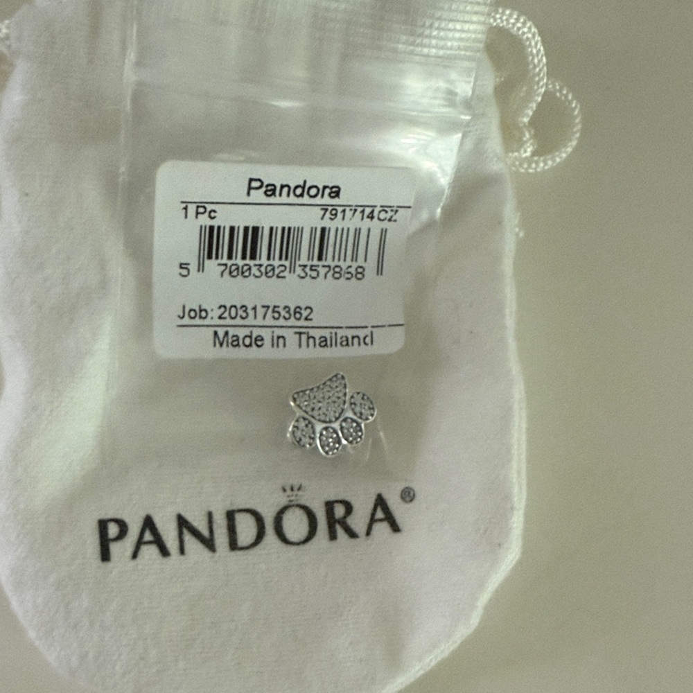Pandora Silver Paw Print Charm